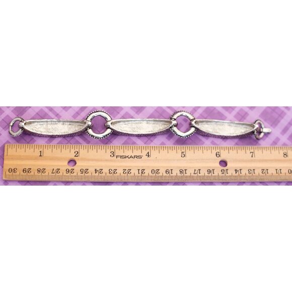 Vintage Dragon Scale Gold Tone Link Bracelet 7 1/2 Inch - V12 - Picture 3 of 3